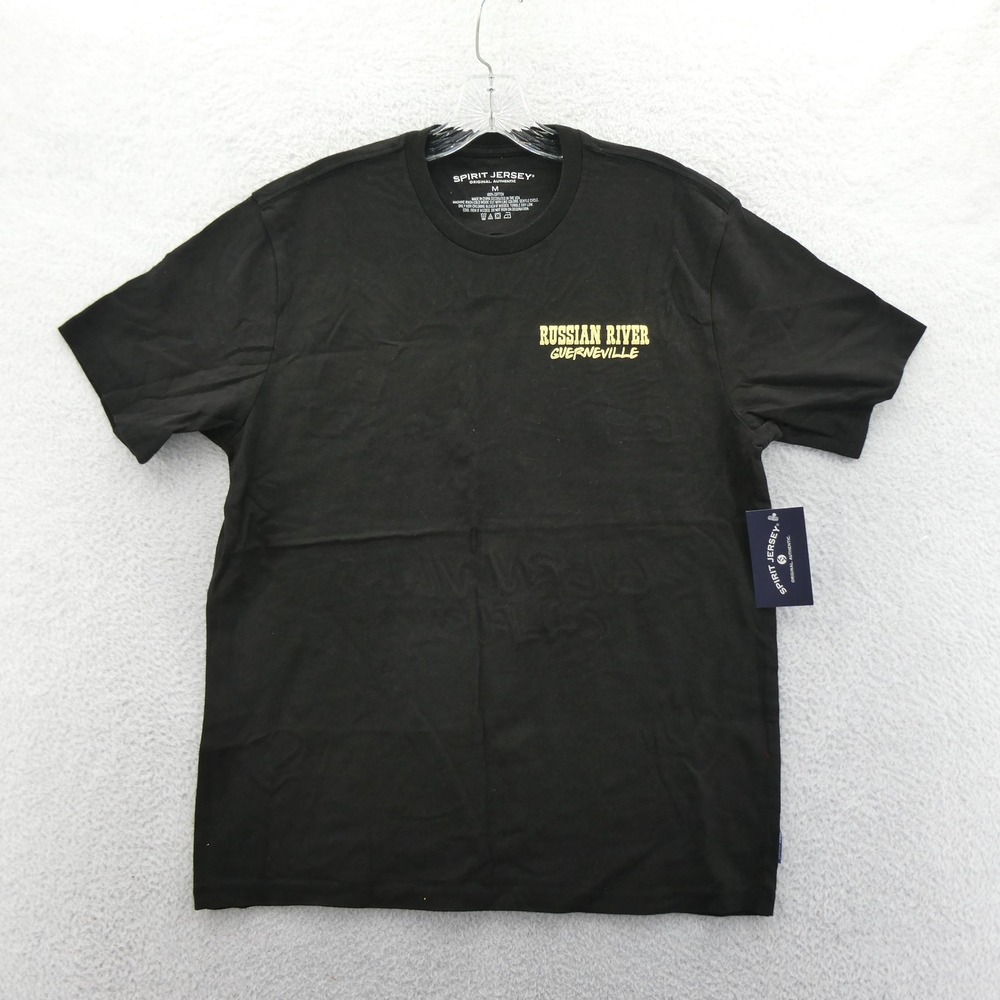 Spirit Jersey Shirt Women Medium Russian River Guerneville California Black‎ Tee